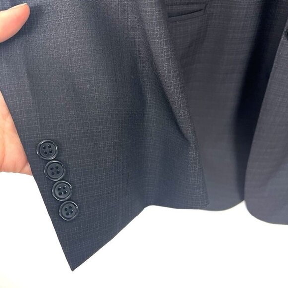 Canali Men 46L US Blazer Two Button Career Suit Jacket Gray Wool Made in Italy - Picture 2 of 12